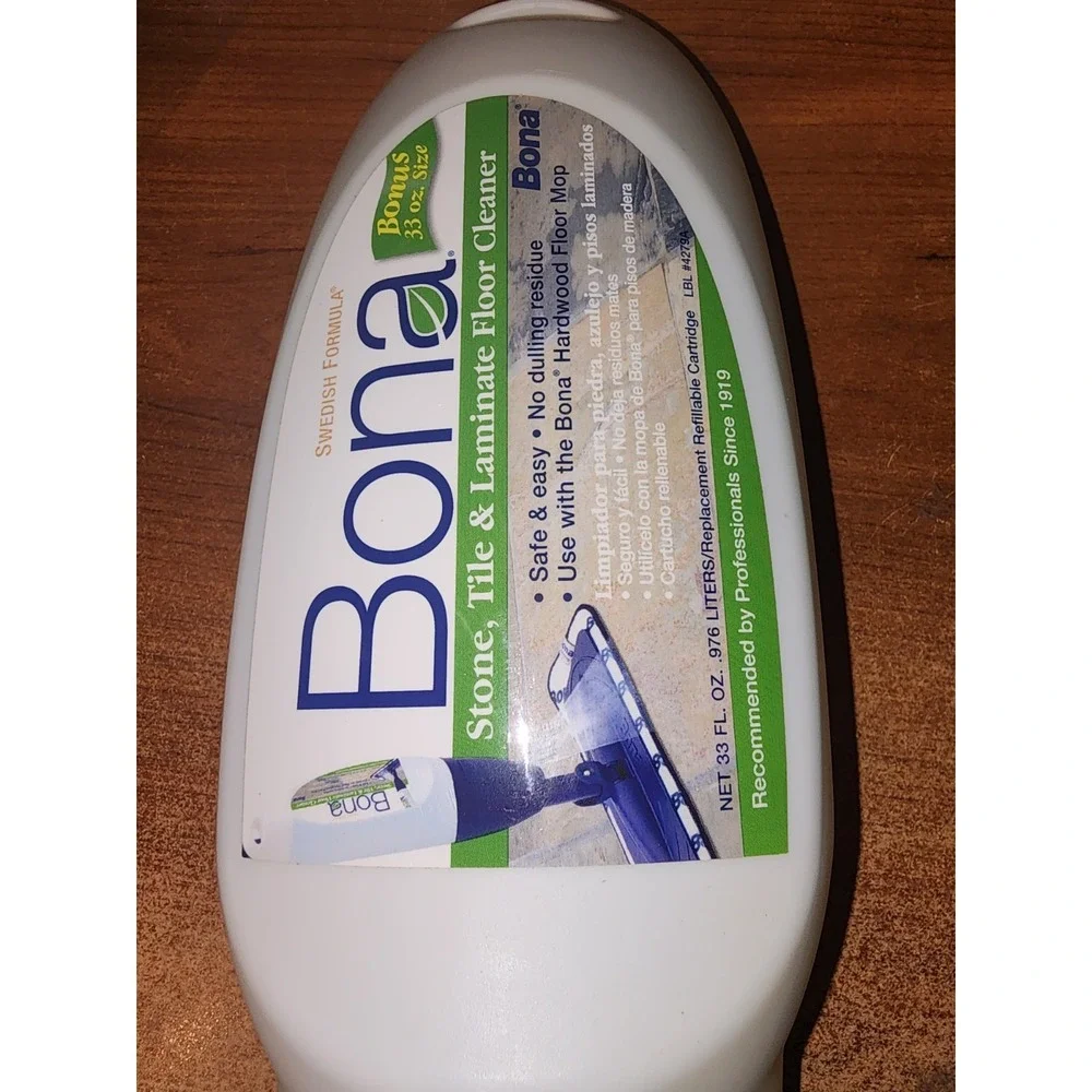 NEW BONA Hardwood Floor Cleaner Solution Refill 33 oz Cartridge Cleaning Lg Size
